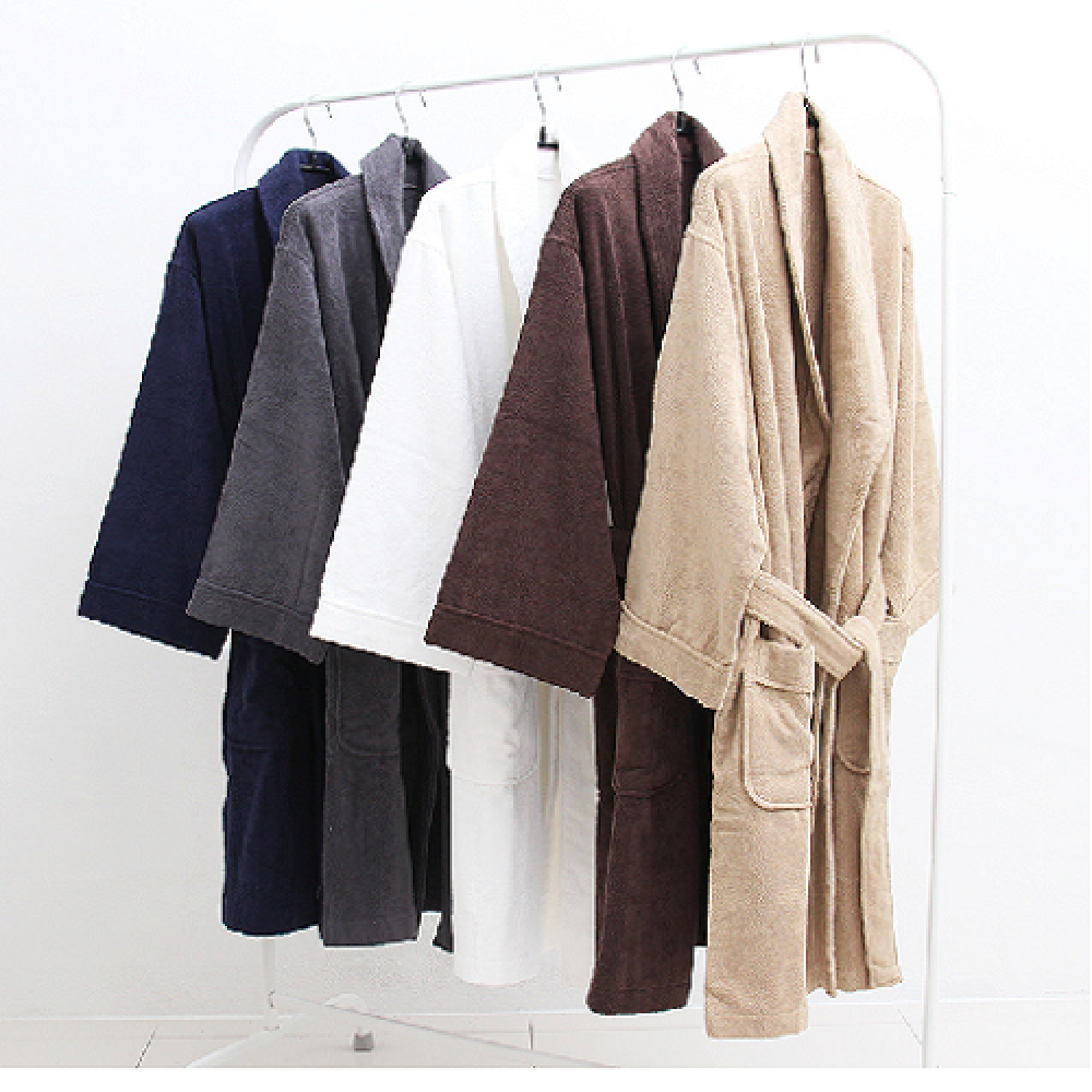 COTTON BATH ROBE BEIGE