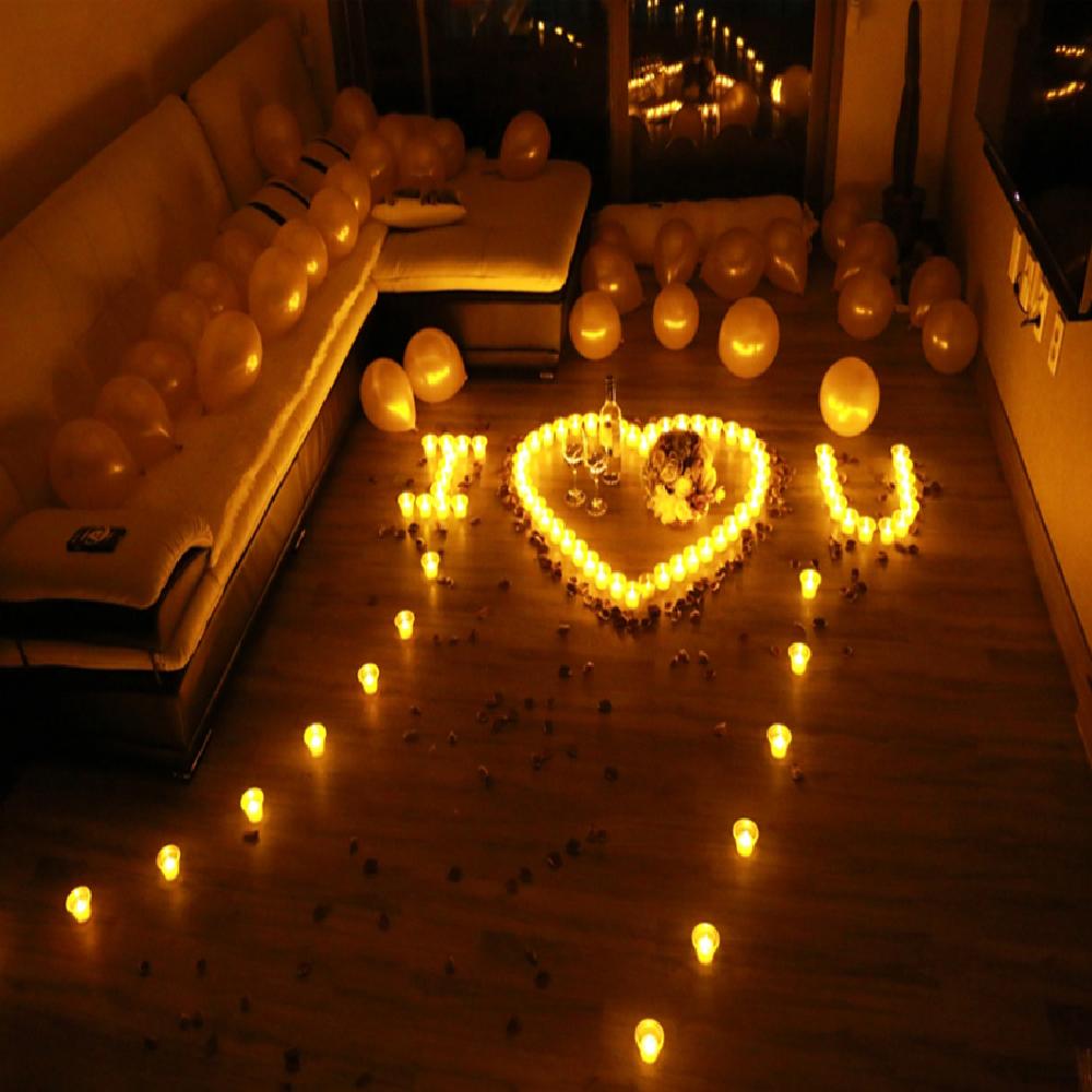 luvhunter LED Candles Set for Proposal Event Party, Luxury Type