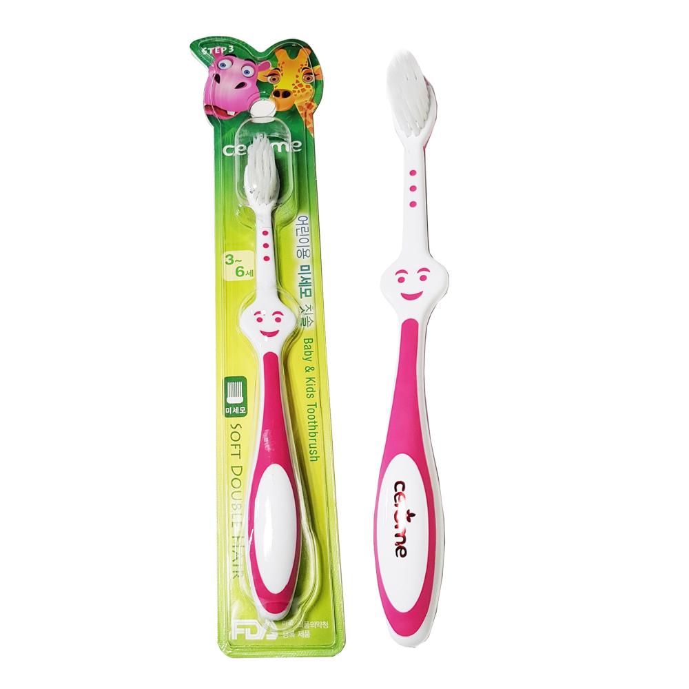 Lki panda Kids' Smile Toothbrush 4 pcs per pack (1 blue, 1 cobalt, 1 pink, 1 purple)