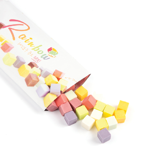 Rainbow cube cheese