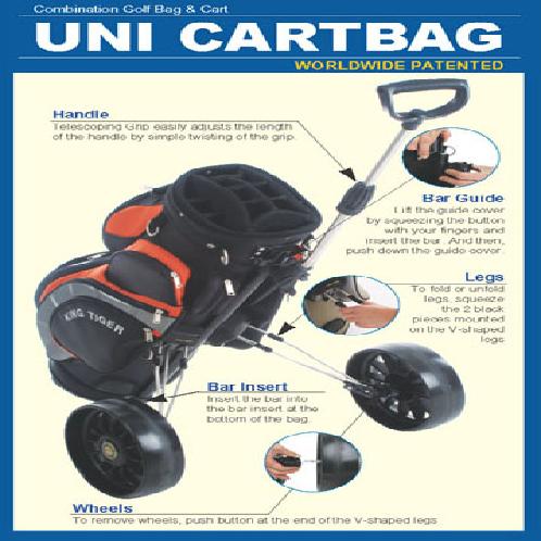 Golf Cart Bag | Golf Cart Bag, Golf Cart, self-play, EVA, caddy, golf clubs