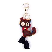 Multi Color Handmade Cat keychain