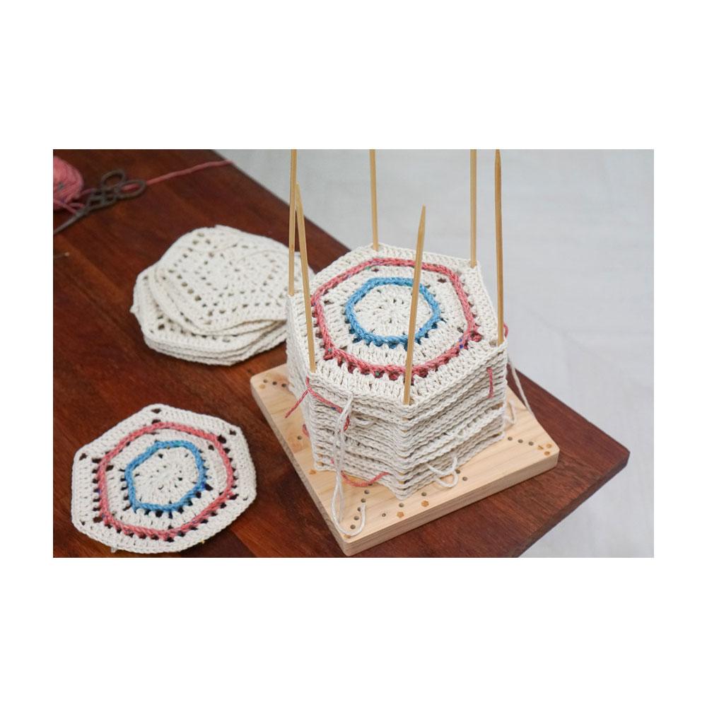 Hexagon motif blanket CROCHET DIY KIT