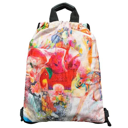 Art-WISH Backpack by Wishbyha.k Collaboration with Korean Artists Waterproof 33.5 x 43cm / 13.1 x 16 | backpack, bag, carrier, black, navy, men, fashion, design, travel, accessories, comfortable, stylish, daily, casual