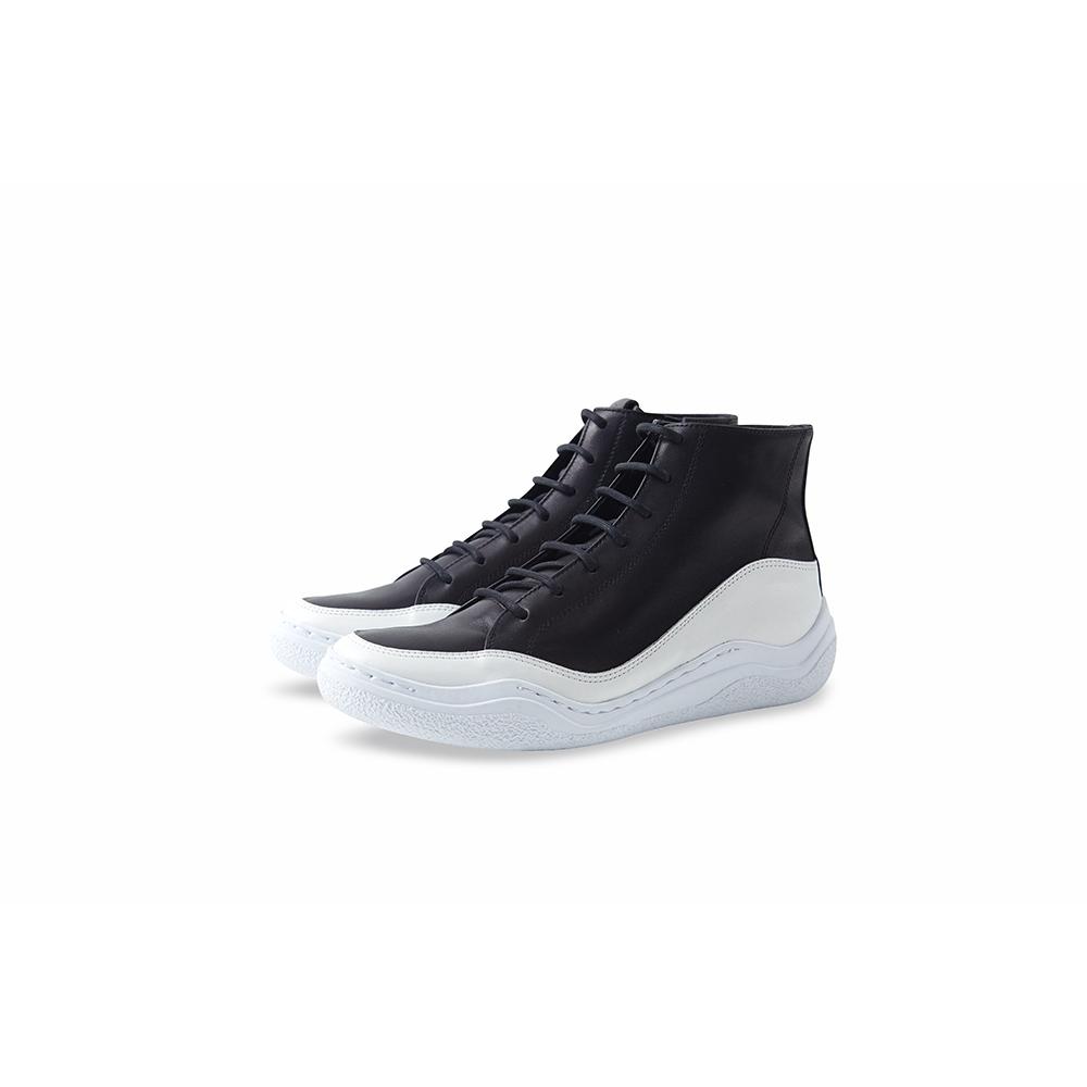 Wave High Sneakers_1033 black+white shoes