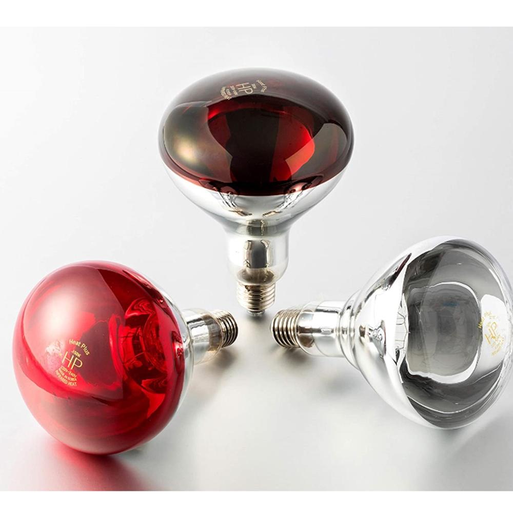 JK HEAT PLUS 250W R40 Ruby Infrared Heat Bulb Hard Glass 10pcs 110-120V