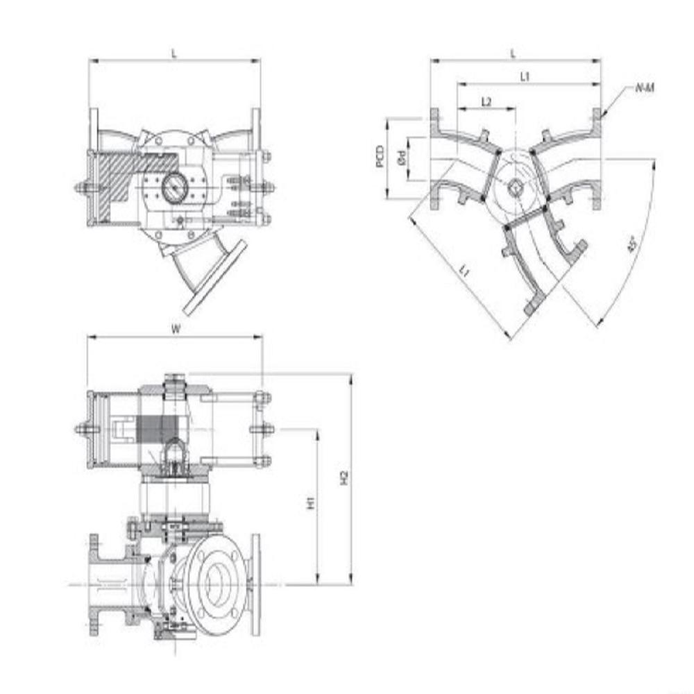 3 way Diverter ball valves