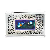 gjart_Cilbo Business Card Case Portable Appealing Great Gift No Discoloration Light Pretty Glossy