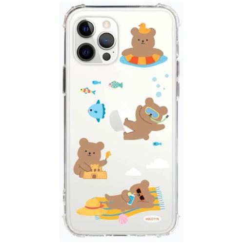 GTrend Berry On The Beach Jelllycase Shockproof & Protective Durable Phonecase, Corners TPU Cushion