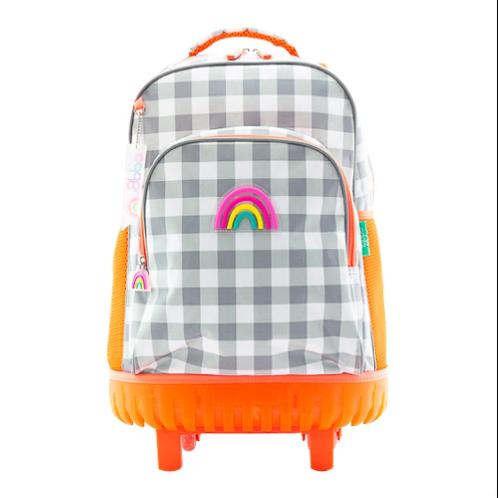 oddbi Happy Check LED Trolley Bag - gray