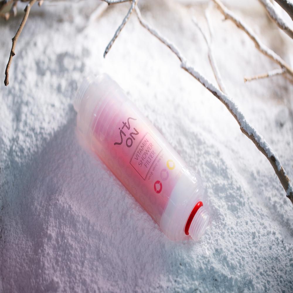 Vitamin Shower Filter Red