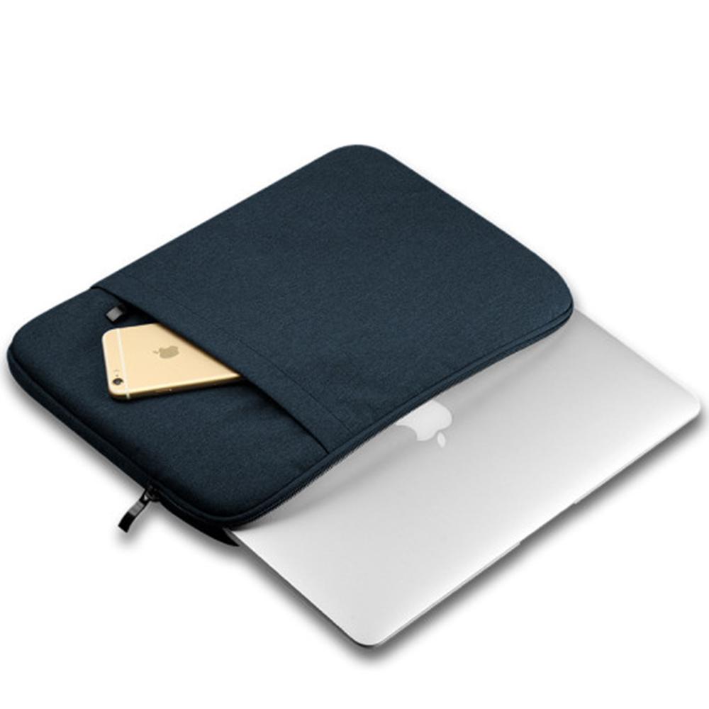 FLUX  laptop pouch slim canvas for 13 inch  and 15 inch  (gray, navy)