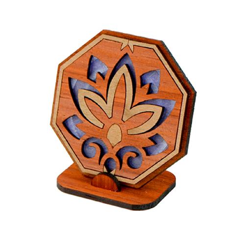 Korean Traditional Patterned Wooden Diffuser Holder / Lotus